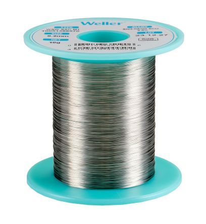 Weller Wire, 0.2mm Lead Free Solder, 217-221°C Melting Point [T0051386570]; 244-1527
