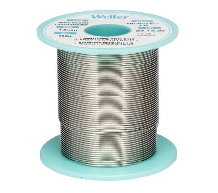 Weller Wire, 1mm Lead Free Solder, 217-221°C Melting Point [T0051402499]; 244-1546