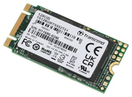 Transcend MTS552T2-I M.2 128 GB Internal SSD [TS128GMTS552T2-I]; 244-9975
