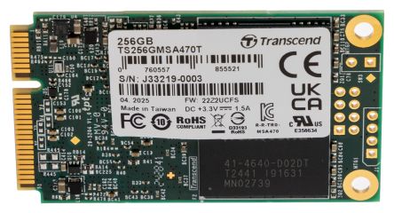 Transcend MSA470T mSATA 256 GB Internal SSD [TS256GMSA470T]; 245-0019