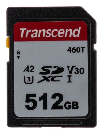 Transcend 512 GB Industrial SDXC SD Card, V30 [TS512GSDC460T]; 245-0089