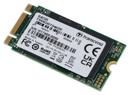 Transcend MTS402M M.2 64 GB Internal SSD [TS64GMTS402M]; 245-0102