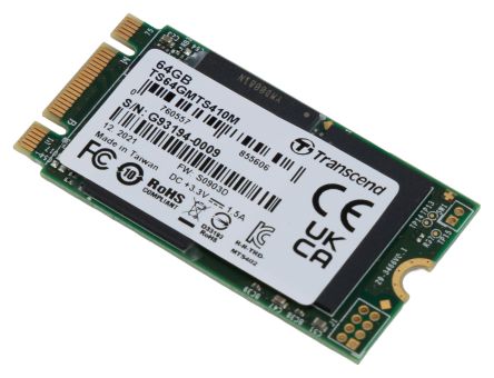 Transcend MTS410M M.2 64 GB Internal SSD [TS64GMTS410M]; 245-0103