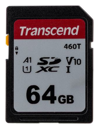 Transcend 64 GB Industrial SDXC SD Card, V30 [TS64GSDC460T]; 245-0112