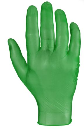 RS PRO Green Powdered Vinyl Disposable Gloves, Size M, 100 per Pack [G0005]; 245-8920