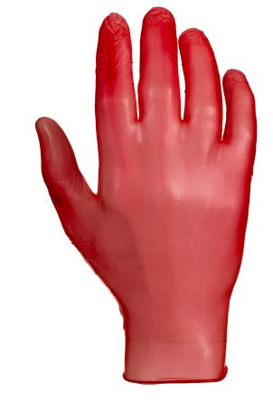 RS PRO Red Powdered Vinyl Disposable Gloves, Size XL, 100 per Pack [G0104]; 245-8927