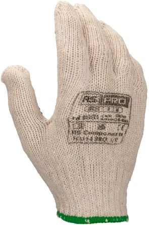 RS PRO White Nylon, Polyester Slip Resistant Gripper Gloves, Size 8, Medium [G580-08]; 245-9008
