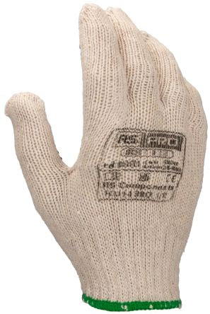 RS PRO White Nylon, Polyester Slip Resistant Gripper Gloves, Size 10, XL [G580-10]; 245-9010