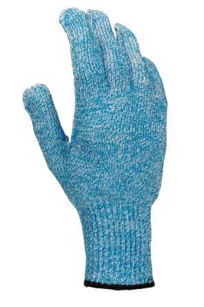 RS PRO Blue HPPE, Nylon, Polyester Cut Resistant Cut Resistant Gloves, Size 8, Medium [G717-08]; 245-9034