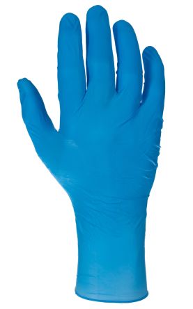 RS PRO Blue Powder-Free Nitrile Disposable Gloves, Size 11, 2XL, 50 per Pack [G751-11]; 246-0844
