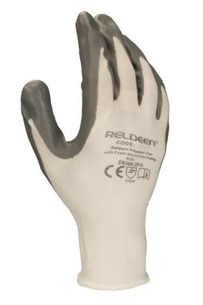 RS PRO Grey Polyester General Purpose Gloves, Size 11, XXL, Nitrile Coating [G792-11]; 246-0867