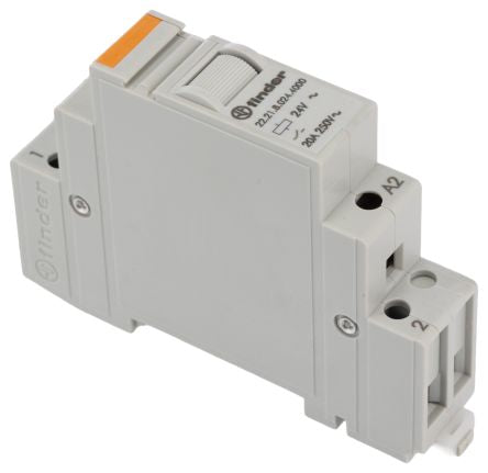 Finder DIN Rail Monostable Relay, 24V ac Coil, 20A Switching Current, SPST [222180244000]; 248-1756