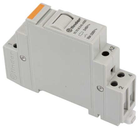 Finder DIN Rail Monostable Relay, 240V ac Coil, 20A Switching Current, DPST-2NO [222282404000]; 248-1765