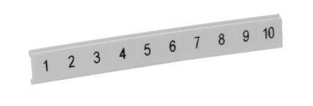 Phoenix Contact, LGS:FORTL.ZAHLEN 1-10, ZBF 5 Zack Marker Strip Flat for use with Terminal Block Width 5 mm [0808671:0001]; 248-2169