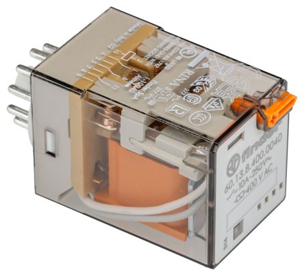 Finder Plug-In Mount Relay, 400V ac Coil, 6A Switching Current, 3PDT, 3PDT [601384000040]; 248-2444