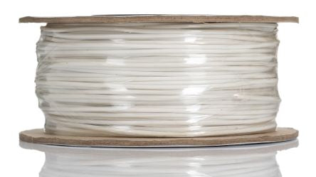 RS PRO White 0.5mm² Hook Up Wire, 20 AWG, 1/0.8 mm, 100m, PVC Insulation [0]; 248-3616