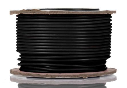 RS PRO Black 0.5mm² Hook Up Wire, 20 AWG, 16/0.2 mm, 25m, Silicone Rubber Insulation [0]; 248-3619