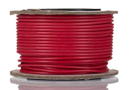 RS PRO Red 0.5mm² Hook Up Wire, 20 AWG, 16/0.2 mm, 25m, Silicone Rubber Insulation [0]; 248-3624