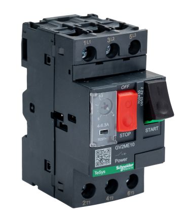 Schneider Electric 4 → 6.3 A TeSys Motor Protection Circuit Breaker, 690 V [GV2ME10]; 248-4029