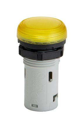 Lovato, LPML, Panel Mount Yellow LED Pilot Light, 22mm Cutout, IP66, IP67, IP69K, Round, 48V [LPMLD5]; 248-6053