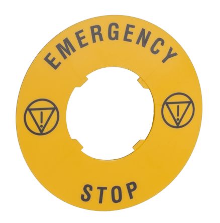 Lovato LPXAU Series Yellow Push Button Head Cap, Push Emergency Stop Actuation, 28.5mm Cutout [LPXAU115]; 248-6124