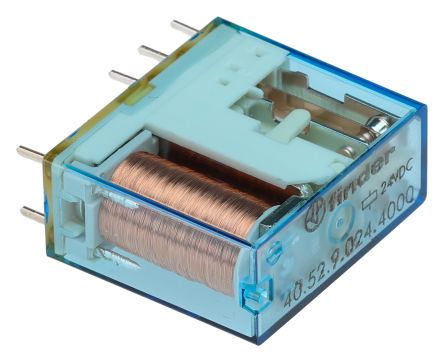 Finder PCB Mount Relay, 24V dc Coil, 8A Switching Current [40.52.9.024.4000]; 249-4437