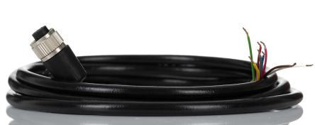 RS PRO Right Angle Female M12 to Unterminated Sensor Actuator Cable, 2m [0]; 250-0624