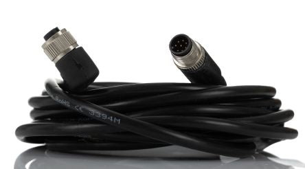 RS PRO Right Angle Female M12 to Male M12 Sensor Actuator Cable, 5m [0]; 250-0663