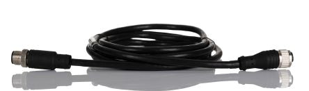 RS PRO Straight Female M12 to Straight Male M12 Sensor Actuator Cable, 2m [0]; 250-0674