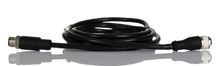 RS PRO Straight Female M12 to Straight Male M12 Sensor Actuator Cable, 2m [0]; 250-0689