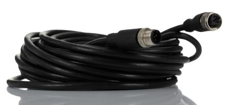 RS PRO Straight Female M12 to Straight Male M12 Sensor Actuator Cable, 10m [0]; 250-0693