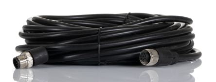 RS PRO Straight Female M12 to Straight Male M12 Sensor Actuator Cable, 10m [0]; 250-0702