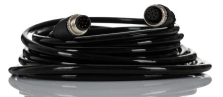 RS PRO Straight Female M12 to Straight Male M12 Sensor Actuator Cable, 2m [0]; 250-0705