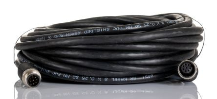 RS PRO Straight Female M12 to Straight Male M12 Sensor Actuator Cable, 10m [0]; 250-0712