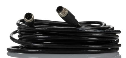 RS PRO Straight Male M12 to Straight Male M12 Sensor Actuator Cable, 10m [0]; 250-0733