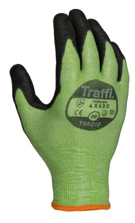 Traffi Green Cut Resistant Cut Resistant Gloves, Size 8, Polyurethane Coating [TG5210-08]; 250-1115