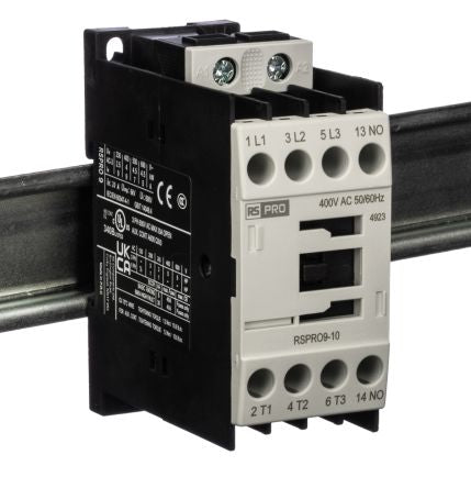 RS PRO RSPRO9-10 Contactor, 400 V ac Coil, 3-Pole, 9 A, 4 kW, 1NO, 690 V [0]; 250-8788
