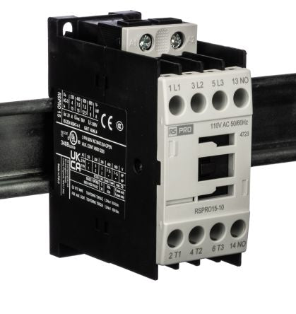 RS PRO RSPRO15-10 Contactor, 110 V ac Coil, 3-Pole, 15 A, 7.5 kW, 1NO, 690 V [0]; 250-8798