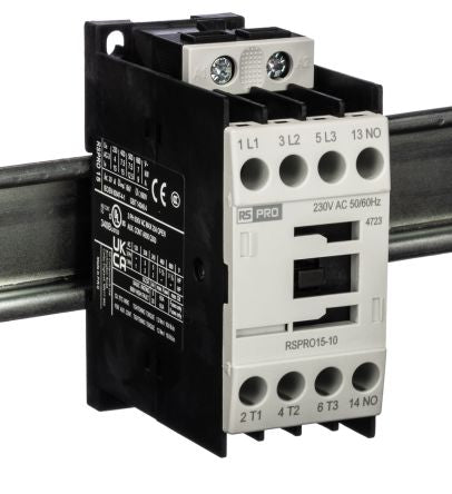 RS PRO RSPRO15-10 Contactor, 230 V ac Coil, 3-Pole, 15 A, 7.5 kW, 1NO, 690 V [0]; 250-8799