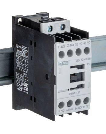 RS PRO RSPROCR-40 Contactor, 230 V ac Coil, 1-Pole, 4 A, -, 4NO, 500 V [0]; 250-8848