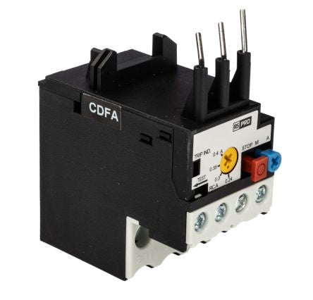 RS PRO Thermal Overload Relay 1NC/1NO, 0.4 A F.L.C, 400 mA Contact Rating, 5.4 W, 4000 V ac, RSPROOL12 [0]; 250-8878