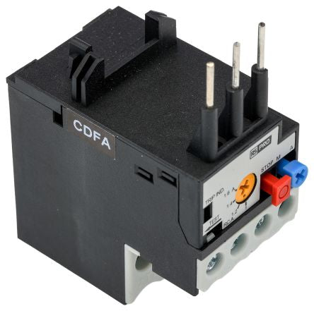 RS PRO Thermal Overload Relay 1NC/1NO, 1.6 A F.L.C, 1.6 A Contact Rating, 5.4 W, 4000 V ac, RSPROOL12 [0]; 250-8881
