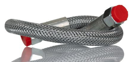 RS PRO 500mm Galvanized Steel Overbraid Hydraulic Hose Assembly, 180bar Max Pressure [0]; 250-9136