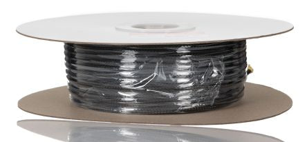 RS PRO Expandable Braided PET Black Cable Sleeve, 5mm Diameter, 100m Length [0]; 251-0827