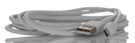 RS PRO USB 2.0, Male USB A to Male Micro USB B, 1.8m [0]; 251-3250