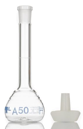 RS PRO 50ml Borosilicate Glass Narrow Neck Volumetric Flask [0]; 251-9414