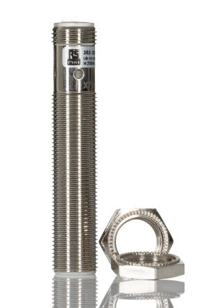 RS PRO Inductive Threaded Barrel Proximity Sensor, M12, 8 mm Detection, PNP NO, 10 → 30 V dc [0]; 252-2040