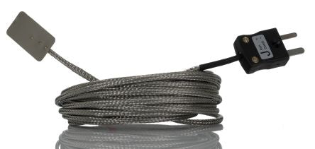 RS PRO Type J Leaf Thermocouple 5m Length, 13mm Diameter → +350°C [0]; 252-2458