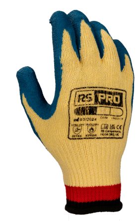 RS PRO Yellow Aramid Knit Cut Resistant Work Gloves, Size 11, XXL, Latex Coating [LN655-11]; 253-5225