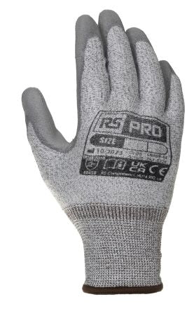 RS PRO Grey Nylon, Polyurethane Cut Resistant Work Gloves, Size 11, XXL, Polyurethane Coating [LN659-11]; 253-5231